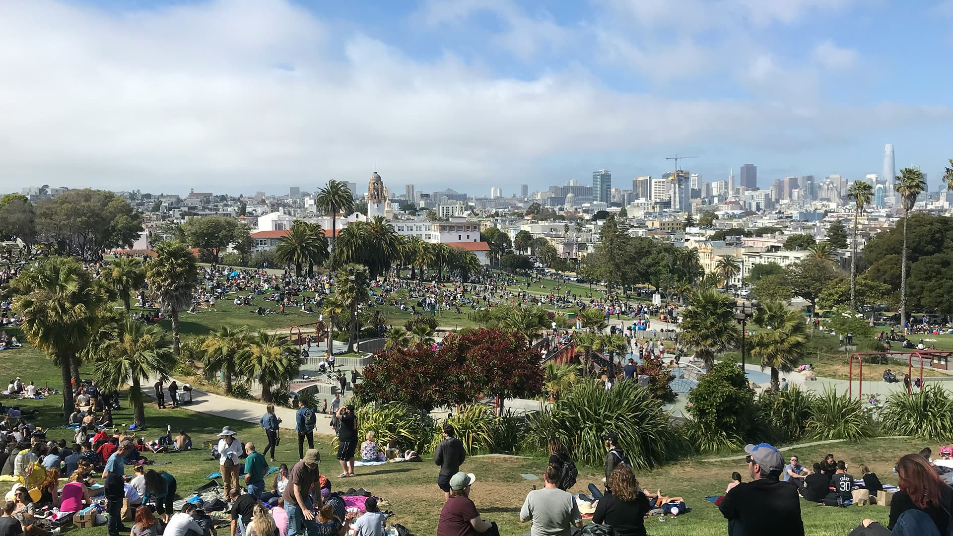 San Francisco neighborhood aerial view